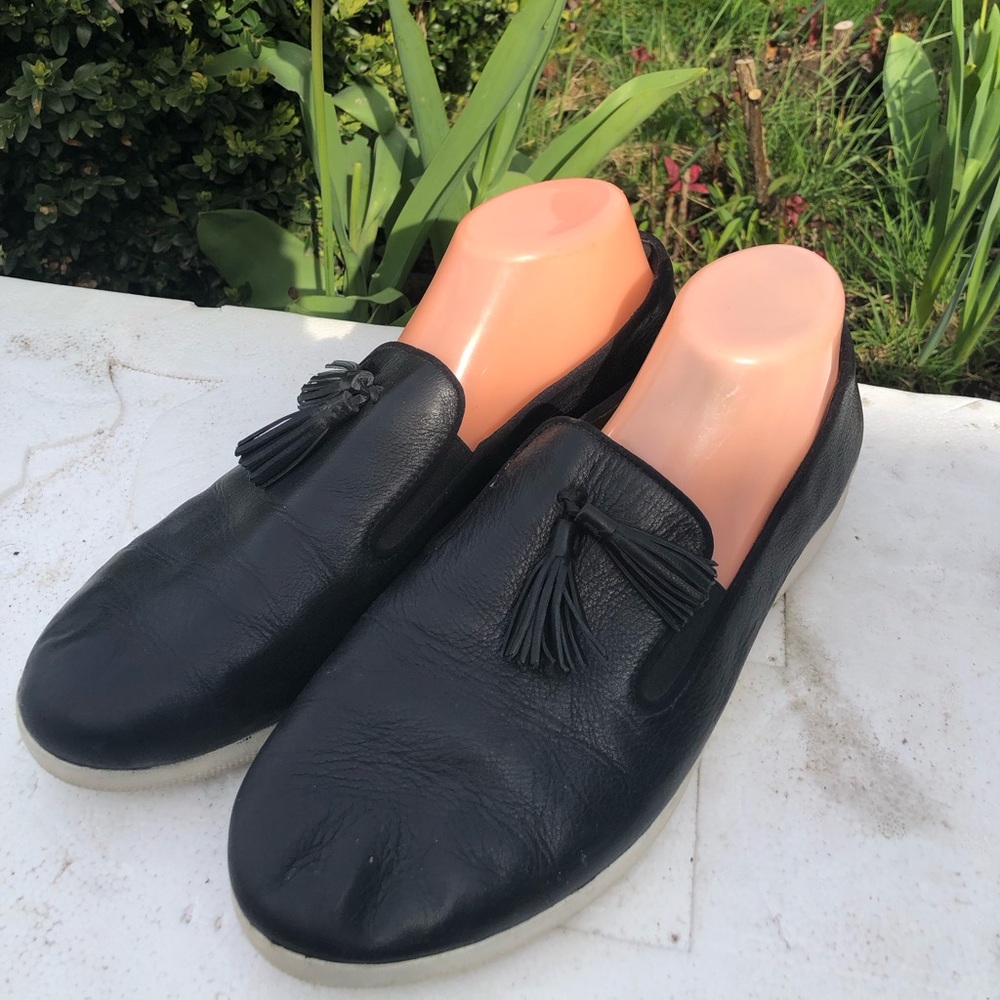 Fitflop Women’s Black Leather Slip On Dress Tessal Shoes Size 11